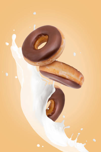 istock Classic freshly baked Chocolate donut isolated on white background 1303556659