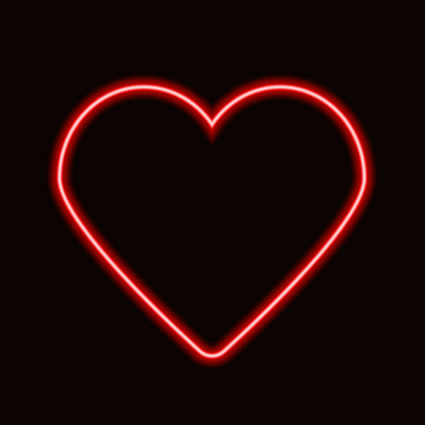 istock vector glowing neon heart of red color on a black background. isolated element symbol of love for the design template 1303557043