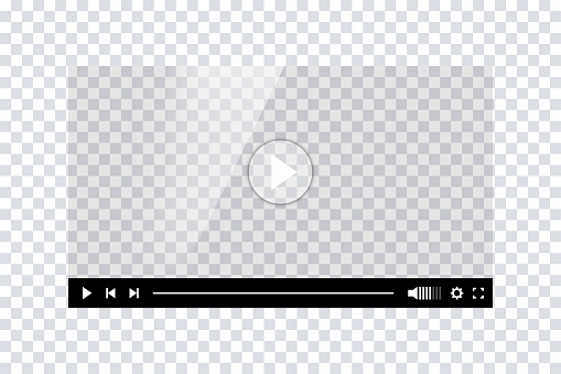 Video player template interface. Blank mockup video player web UI design. Stock vector. EPS 10