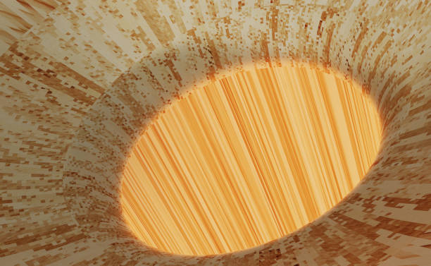 Abstract Texture Multi Colored Seal That is twisted and absorbed into a deep hole The dimensions of the air holes that deceive the eye 3d illustration