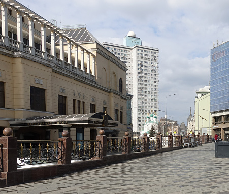 Moscow, Russia. April 7 2019 Building restaurant prague in Moscow