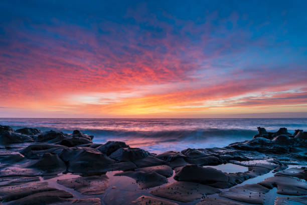 istock High Cloud Sunrise Seascape from Rock Platform 1303569529