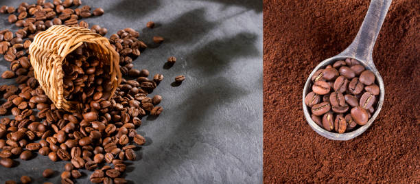 istock Roasted and Ground Coffee Beans - Delicious Colombian Coffee 1303571238
