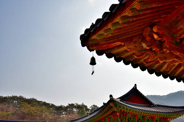 istock Architecture of a Korean Buddhist temple. 1303582789