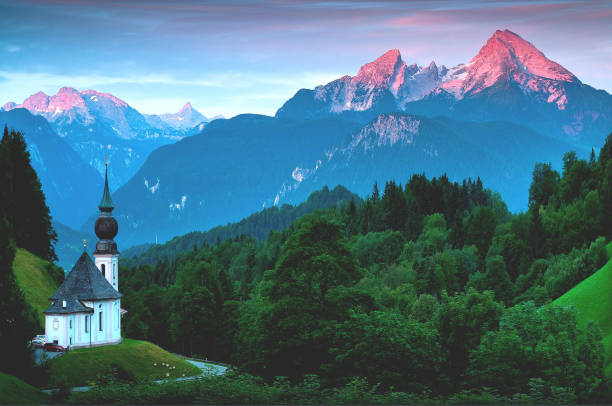 istock Pilgrimage Church Maria Gern and Mountain Watzmann 1303591197