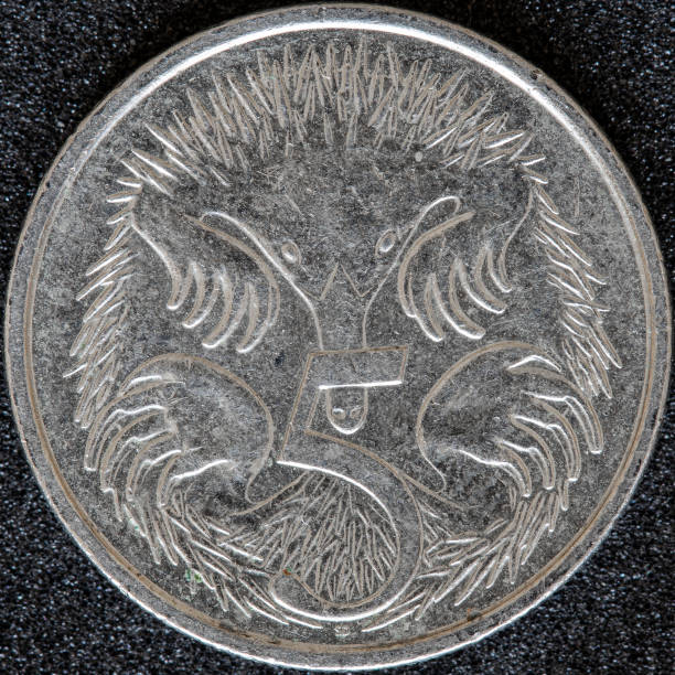 istock Back of a five cent Australian silver coin 1303593388
