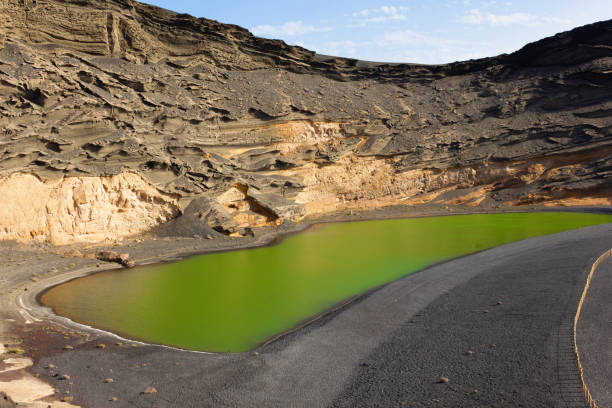 istock Famous Green Lake in El Golfo, Lanzarote 1303599355