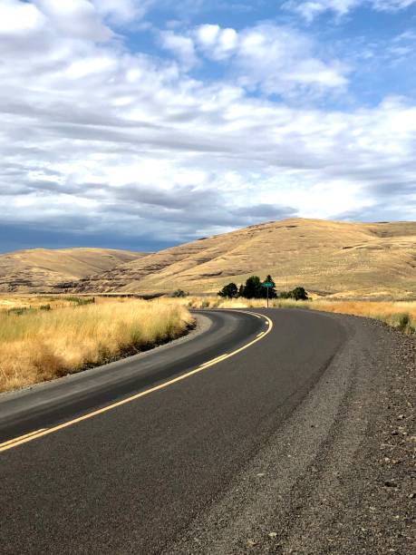 istock Curve in a rural Oregon highway 1303601252