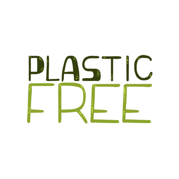istock Plastic free lettering card. Plastic free quote slogan. Zero waste lifestyle motivation slogan. Environmental ecological phrase. Hand written postcard, print, card about eco friendly lifestyle concept 1303609422