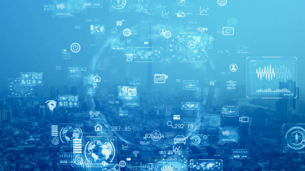 istock Smart city and communication network concept. 5G. LPWA (Low Power Wide Area). Wireless communication. 1303611076