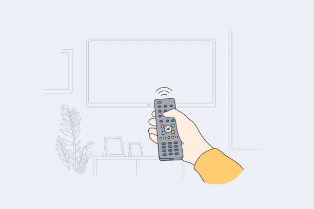 Vector illustration of Television, home entertainment concept