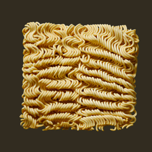 istock Dry noodles Instant noodles background 1303614952