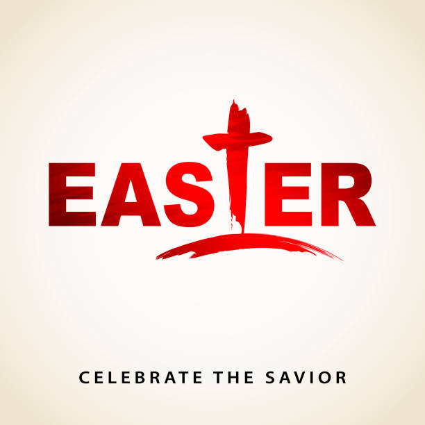 Meaning of Easter Cross The meaning of Easter Cross is remembering the death and celebrating the resurrection of Jesus Christ after his crucifixion pictures of the blood of jesus stock illustrations
