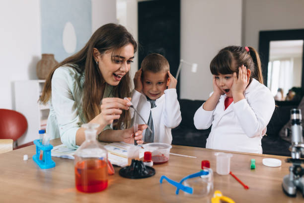 istock children do chemical experiments at home 1303616841