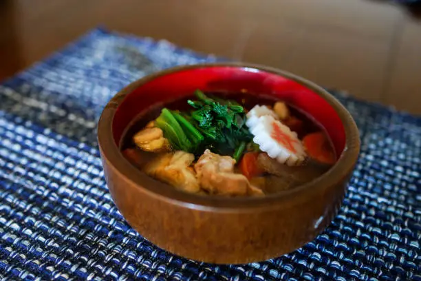 A Japanese traditional New Year’s soup dish