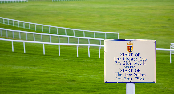 view of Chester Racecourse, Chester, UK