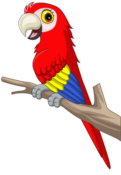 ilustrações, clipart, desenhos animados e ícones de arara engraçada de desenho animado no galho da árvore - branch bird flying pets