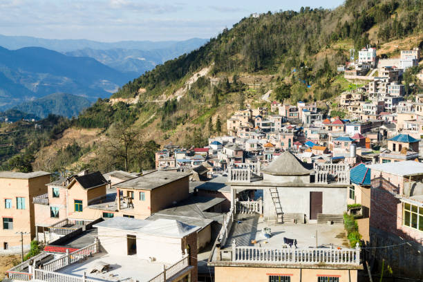 istock Rural villages in Yuanyang with paddy fields and rice terraces 1303622228
