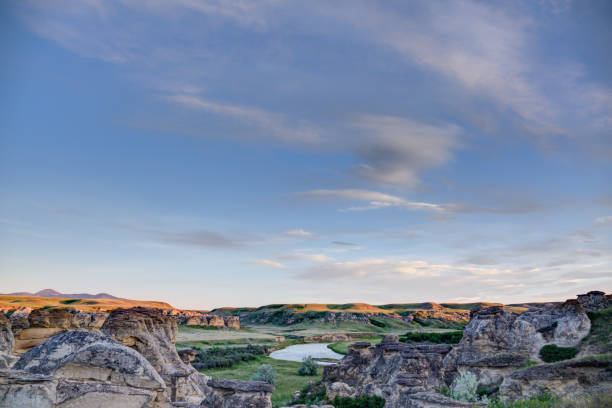 istock sunset over Milk River, Writing-on-Stone Provincial Park, Alberta 1303622981
