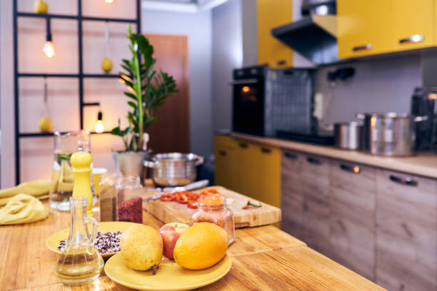 istock healthy foods are on the table in the kitchen 1303623636