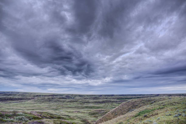 istock dramatic sky and valley, Grasslands National Park, Saskatchewan 1303623665