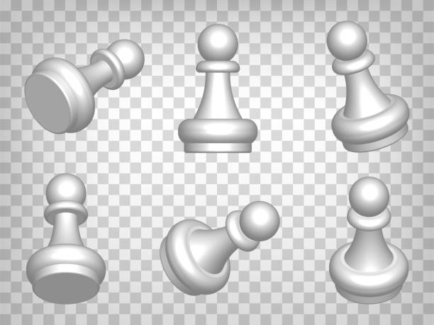 Chess Piece 3d Illustration Banner Of Pieces With A Fallen Pawn