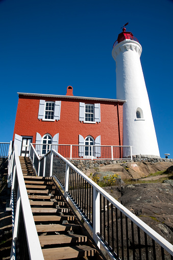 Fisgard Lighthouse near Fort Rod Hill, Victoria, Vancouver Island, British Columbia
