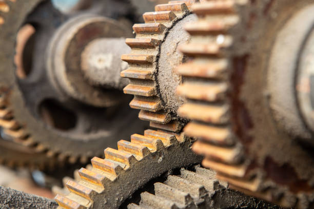 istock detail of an old rusty farm tractor engine farm engine 1303630142