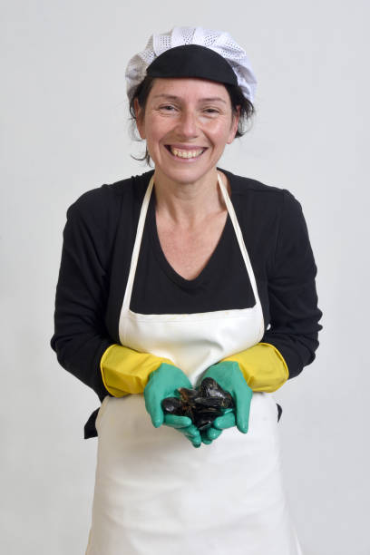 istock portrait of a fishmonger on white background 1303630267