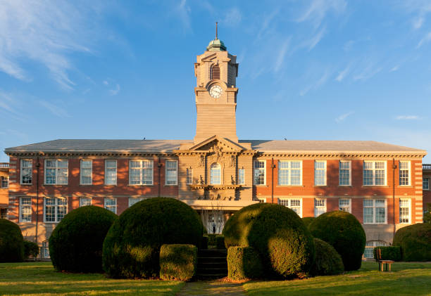 istock sunset over St. Anne's Academy, Victoria, BC, Canada 1303630371