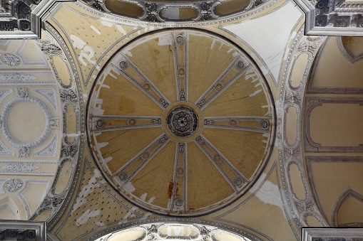 Rome - The side cupola with the fresco Glory of St. Catherine of Siena in  church Basilica di Santa Sabina  by Giovani Battista Contini (1671).