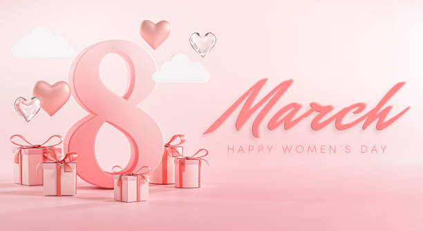 Free picture: Happy 8th March, a graphic design with big heart with ...