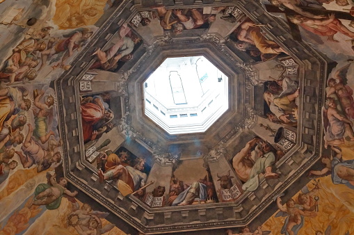 Vasari Fresco done in the 1500s. Brunelleschi Cupola, Florence Duomo. Tuscany, Italy.