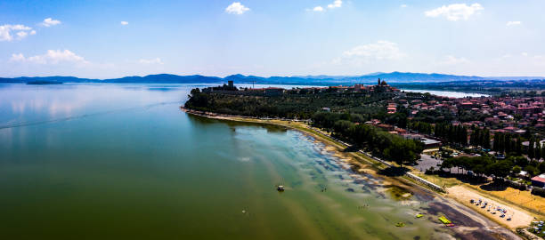 istock Peninsula on a lake  - Aerial Panoramic 1303653359