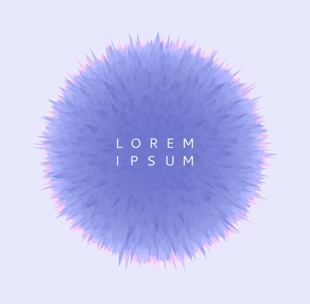 istock Fluffy shaggy ball. Floral art. Element for design. Vector illustration for advertising, marketing, presentation or greeting card. 1303654560