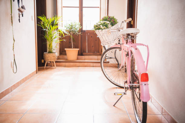 istock old vintage bicycle parked at home 1303658934