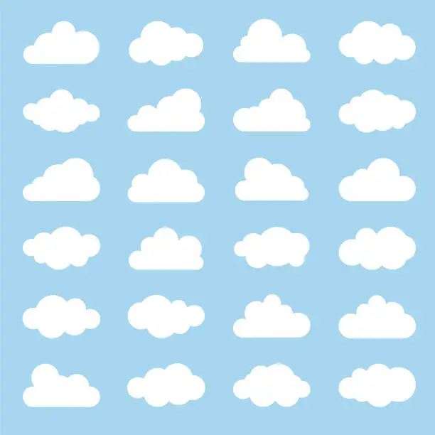 Vector illustration of Clouds Weather Icon