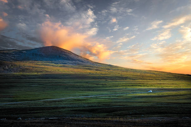 ein blick aus dem schwedischen lappland. - norrland stock-fotos und bilder