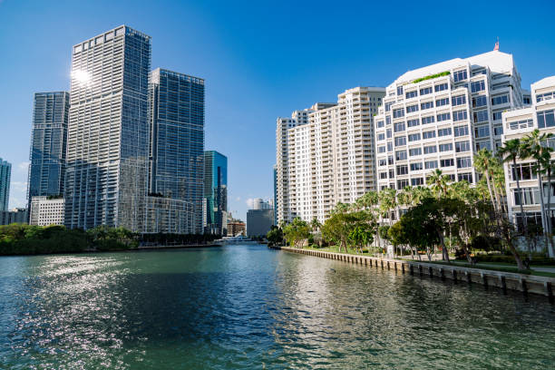 istock Brickell Key city centre Miami Florida skyline USA 1303665405