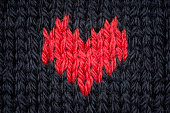 istock Knitted Colorful One Heart 1303665599
