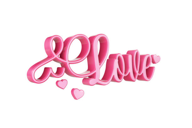 LOVE word on white background .3d  illustration