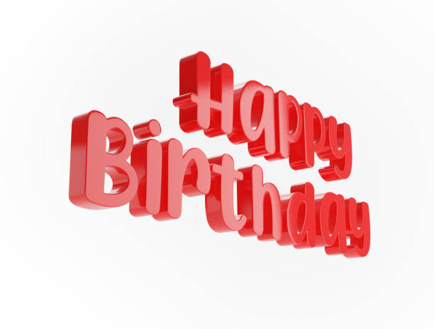 istock HAPPY BIRTHDAY word on white background .3d  illustration 1303667877