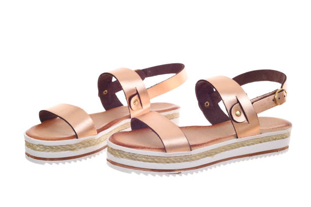 istock Pair of woman sandals 1303673585