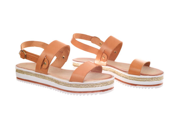 istock Pair of woman sandals 1303673709