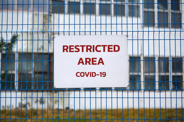 istock Restricted area sign, coronavirus, COVID-19, quarantine zone 1303678434