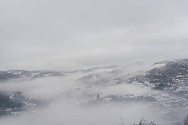 istock Snowy landscape in Italy 1303684188