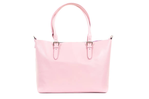 istock pink women's leather accessory, stylish bag on a white background 1303684323