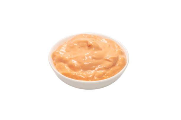 istock Sauce in a bowl isolated on white. 1303688116