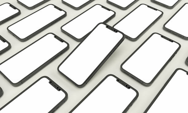 istock 3d render illustration hand holding the white smartphone with full screen and modern frame less design - isolated on white background 1303688704