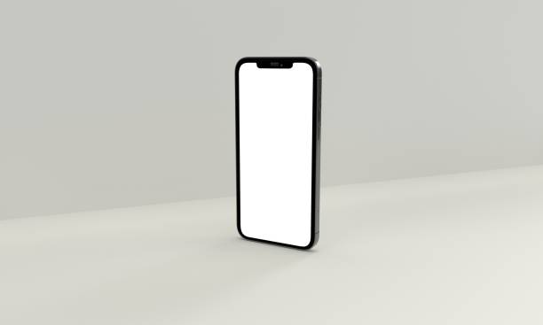 istock 3d render illustration hand holding the white smartphone with full screen and modern frame less design - isolated on white background 1303688705